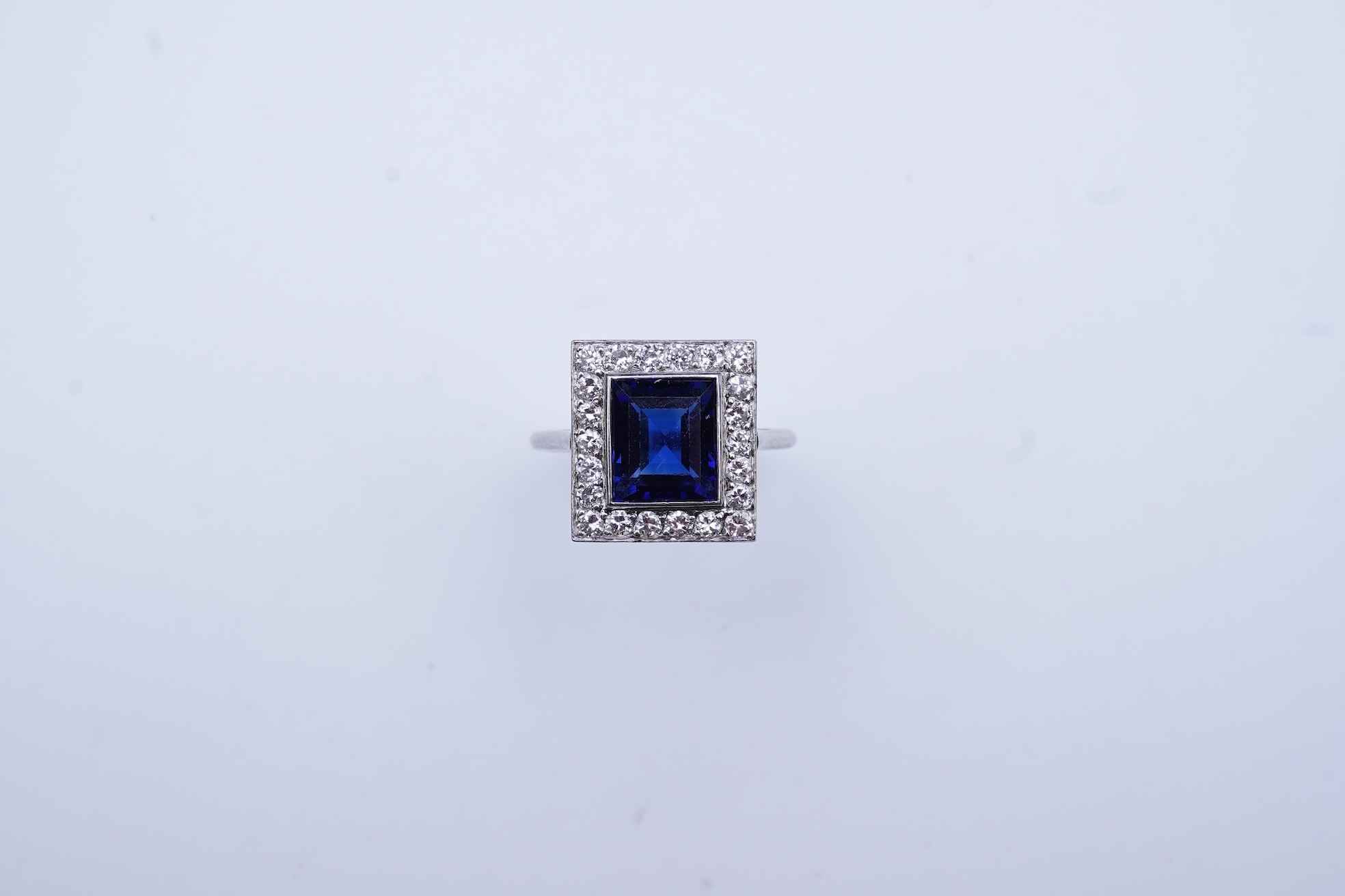 An Art Deco sapphire and diamond ring, 1920s